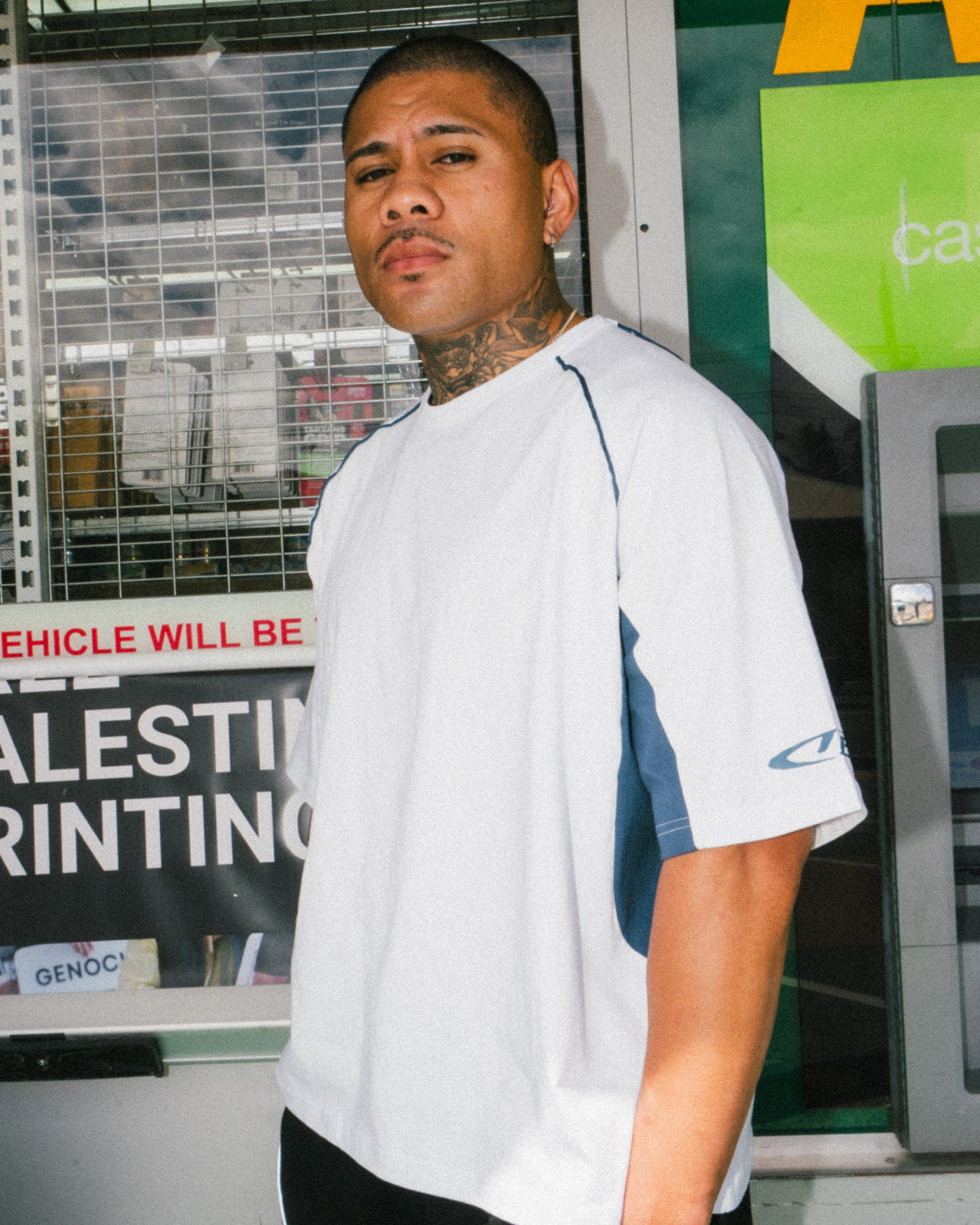 Optic Panel Tee - White