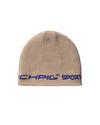 Sports Reversible Skull Beanie - Camel / Black