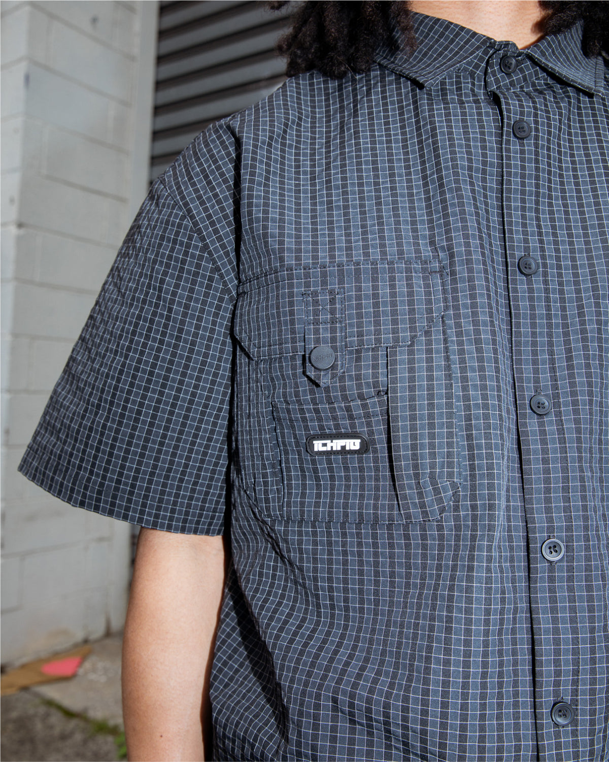 Ripstop Para Check Shirt - Black