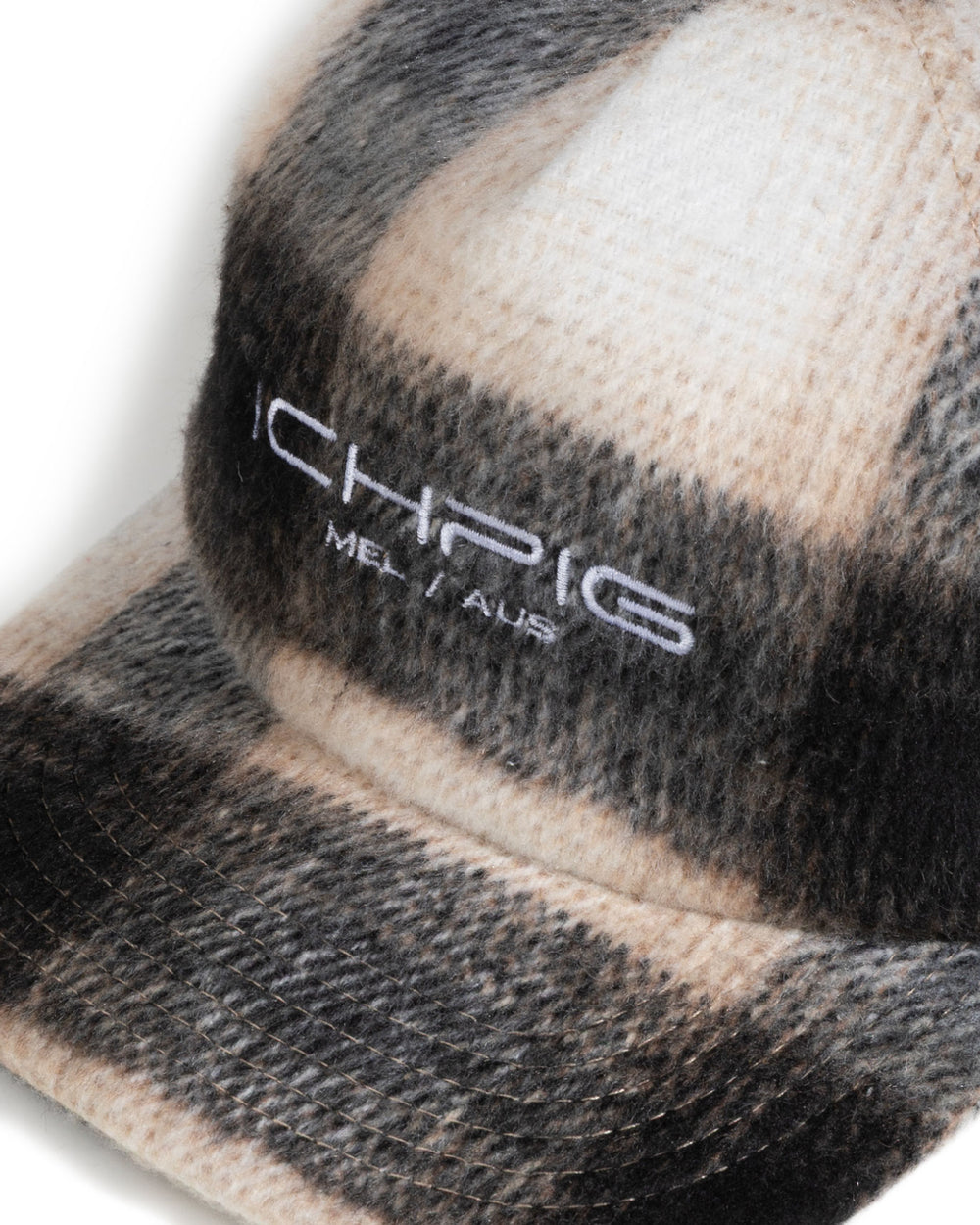 Checkline Strapback Hat - Cream Plaid