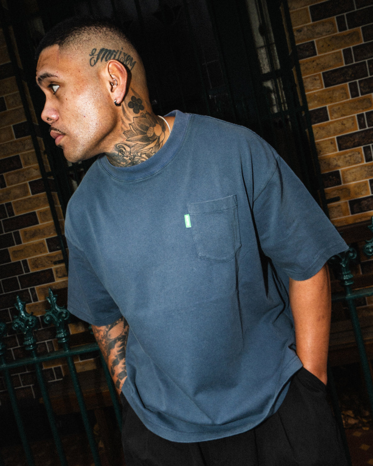 Heavyweight Pocket Tee - Steel
