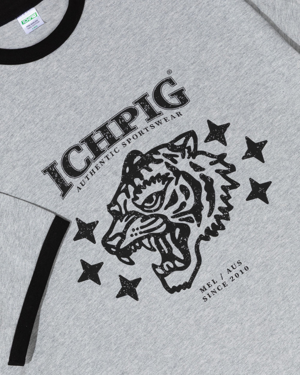 Wildcat Ringer Tee - Grey Marle