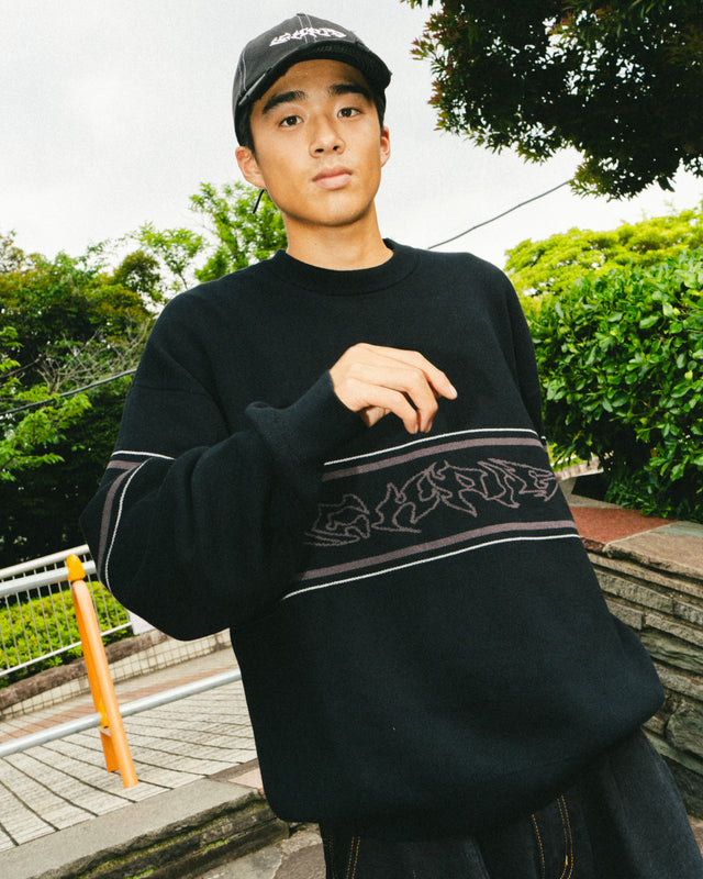 Razor Knitted Crew - Black