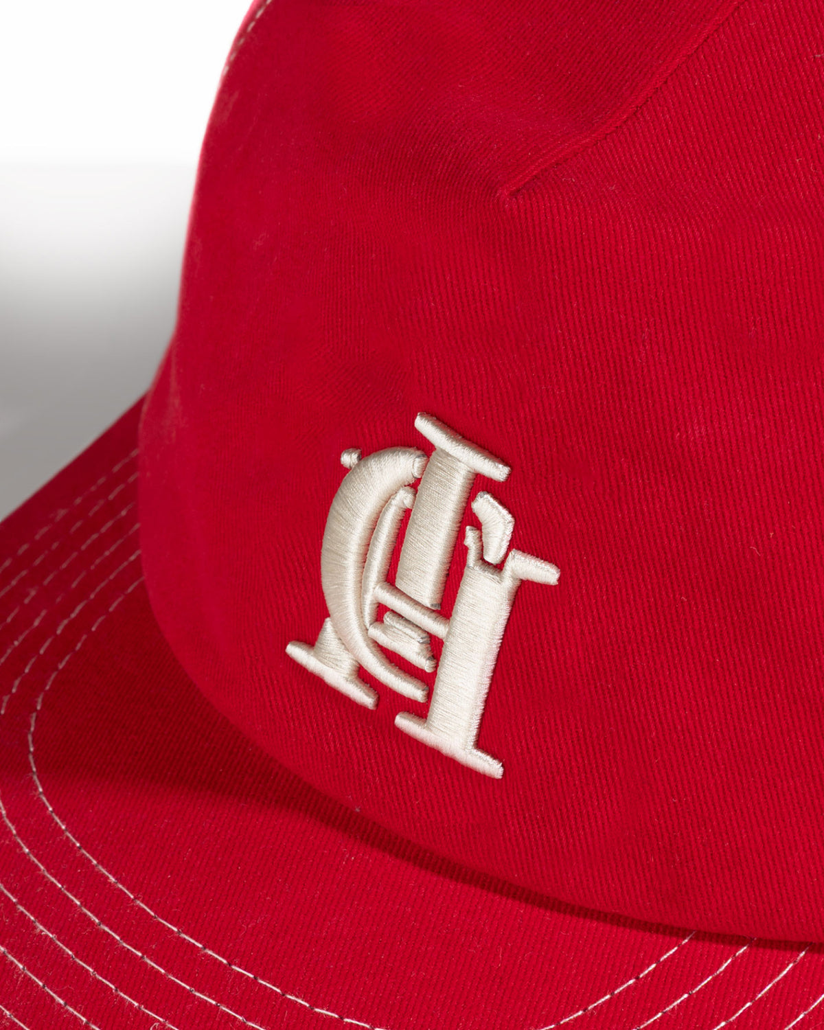 Monogram Ball Cap - Cherry