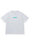 Strike Logo Tee - White Marle / Teal