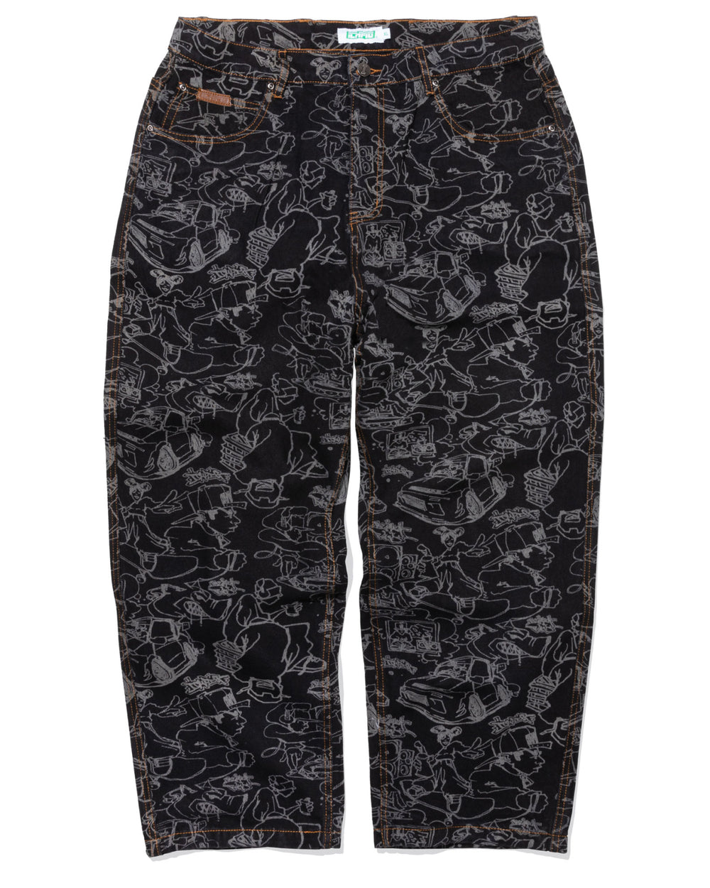 Sketchy Denim Jeans - Overdye Black
