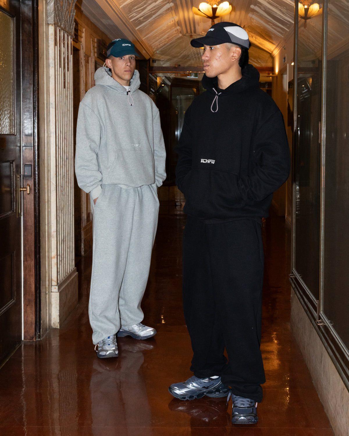 Cinch-Up Track Pants - Grey Marle