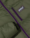 Odyssey Reversible Puffer Jacket - Olive / Grape