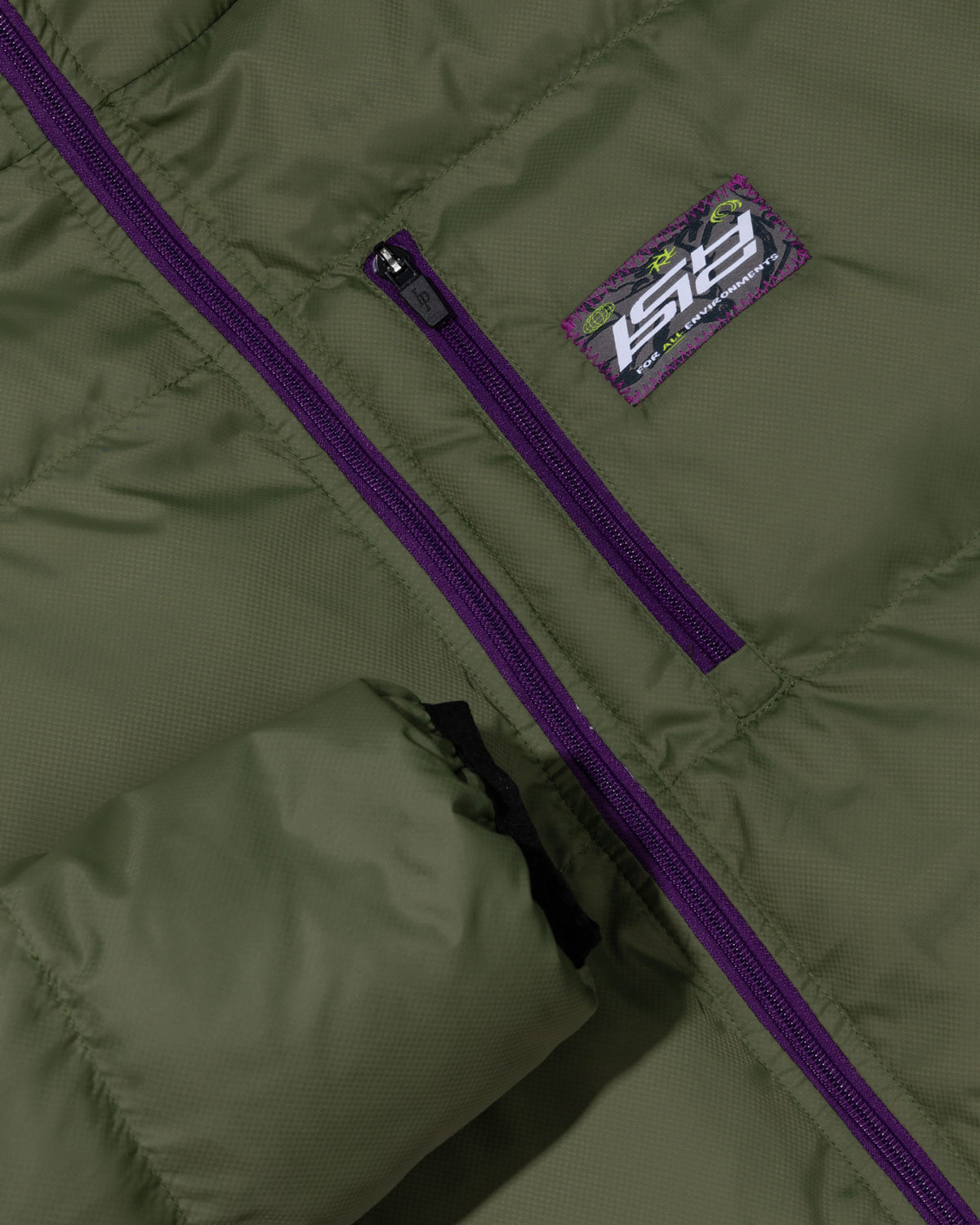 Odyssey Reversible Puffer Jacket - Olive / Grape