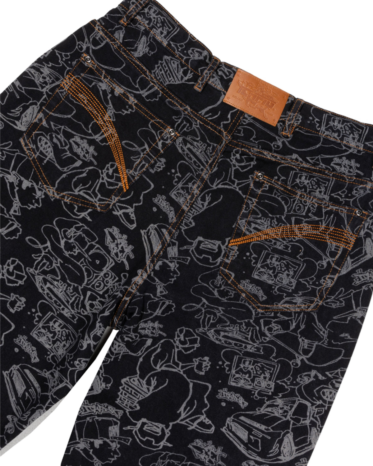 Sketchy Denim Jeans - Overdye Black