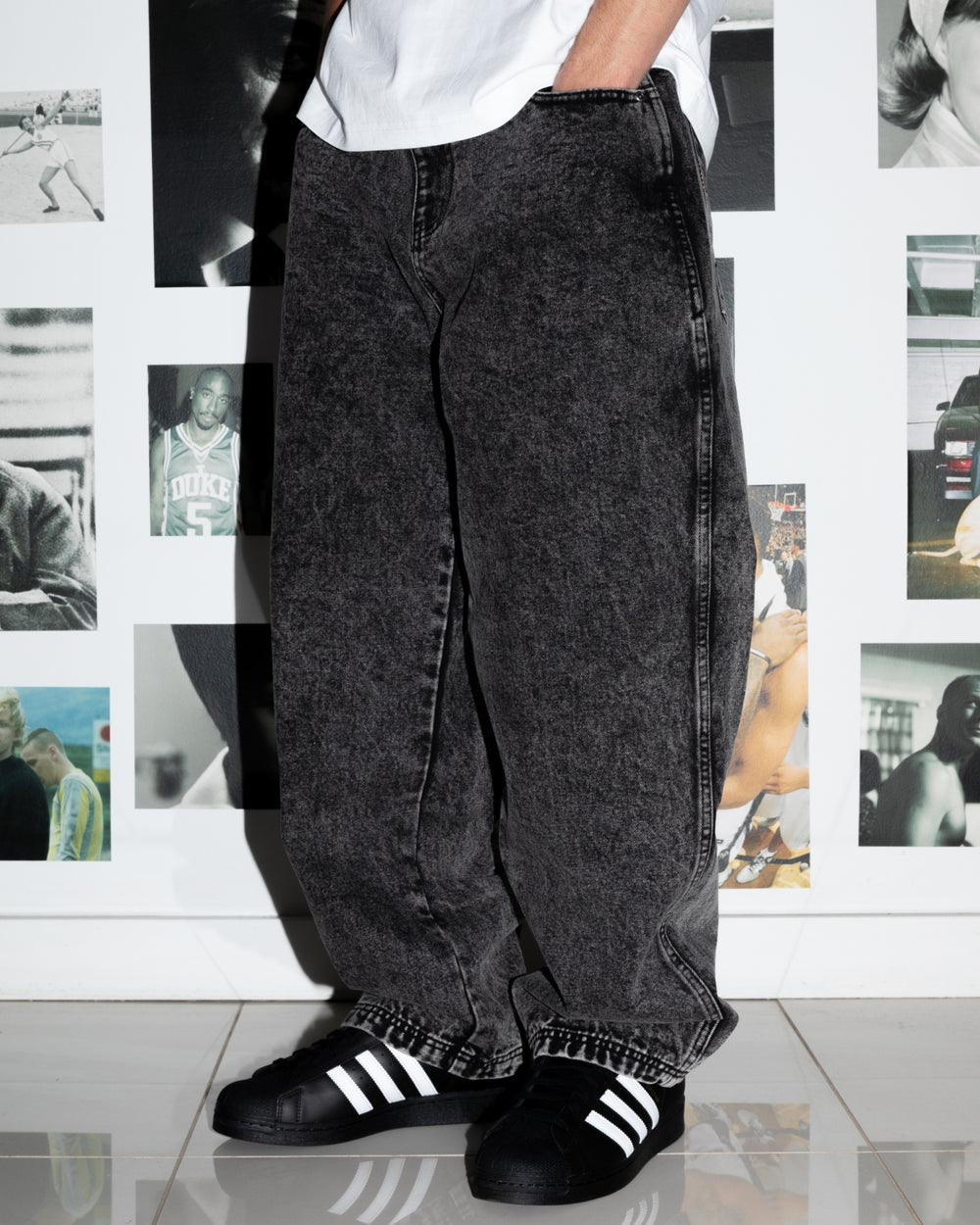 Pigasus Denim Jeans - Washed Black