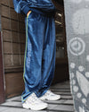 Breaker Velour Pants - Steel