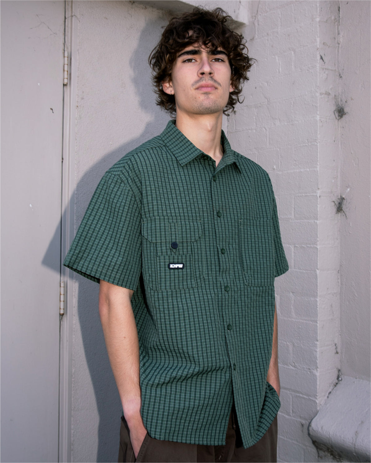 Ripstop Para Check Shirt - Dark Olive