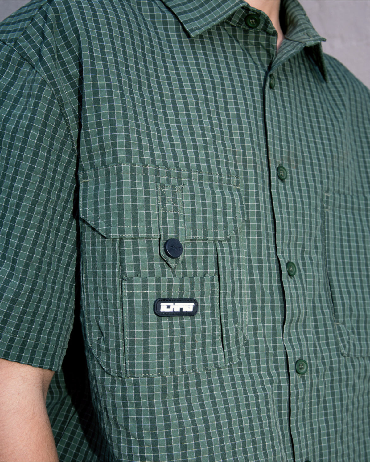 Ripstop Para Check Shirt - Dark Olive