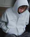 Optic Zip-Up Hood - Grey Marle