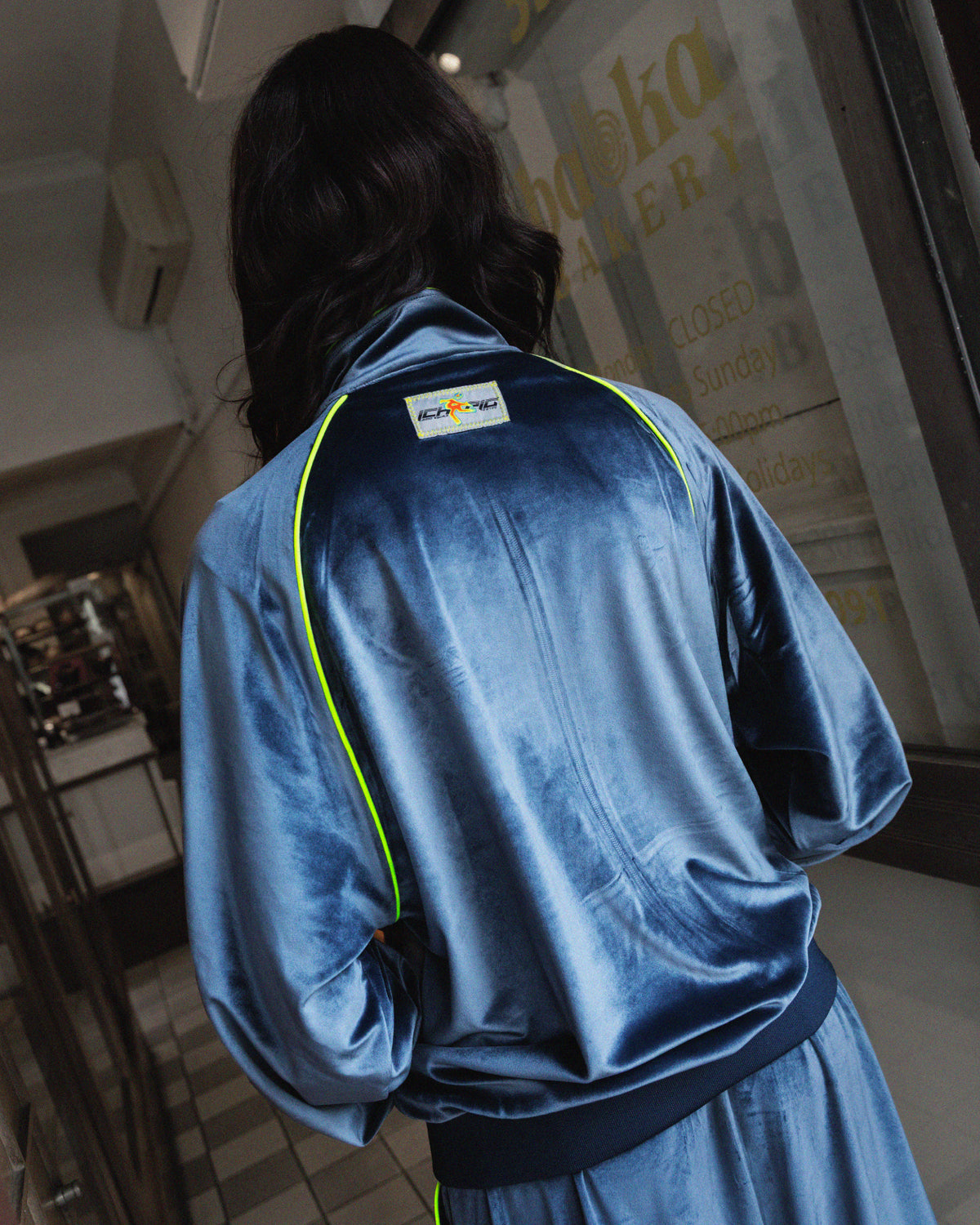 Breaker Velour Jacket - Steel