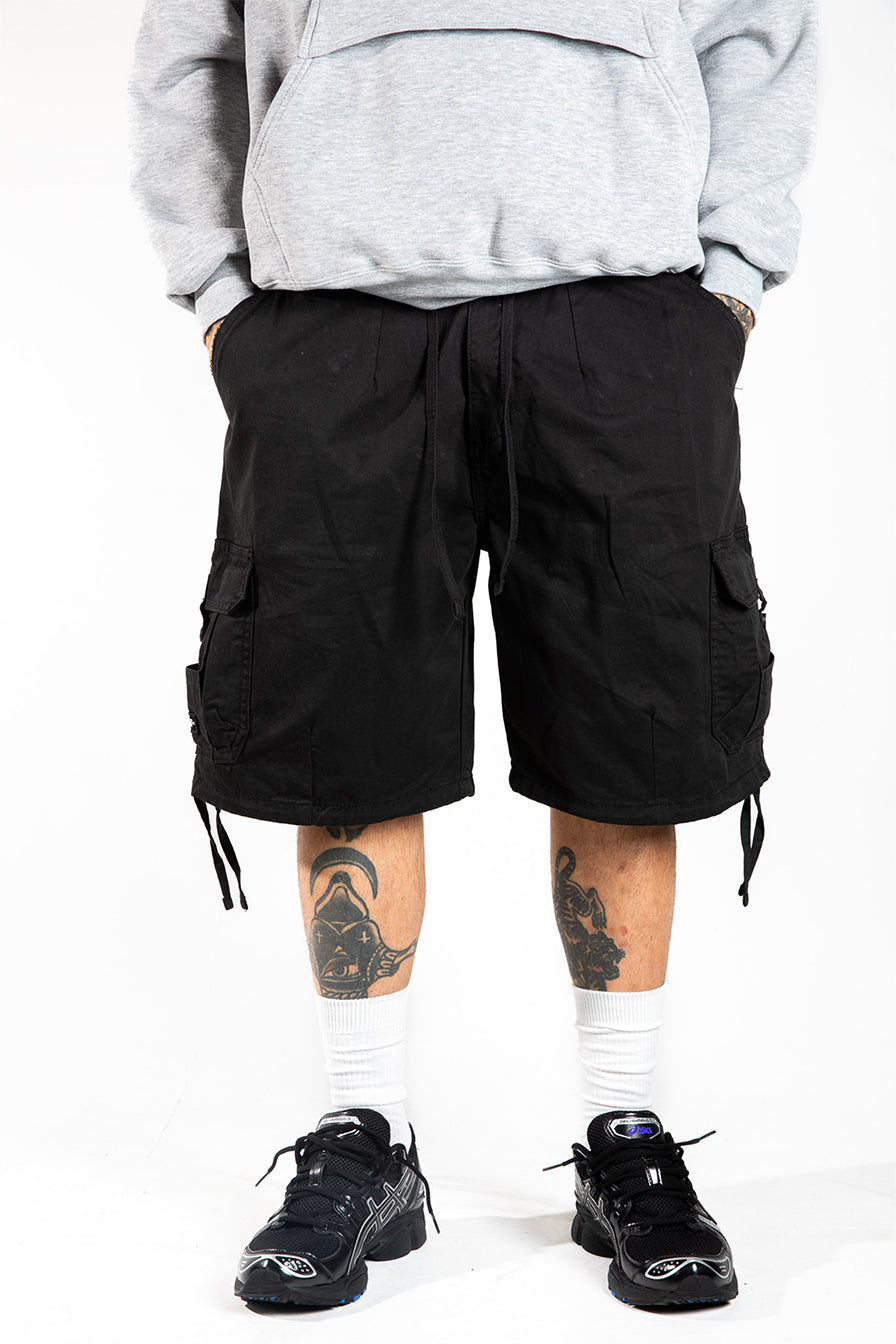 Para Cargo Shorts - Washed Black