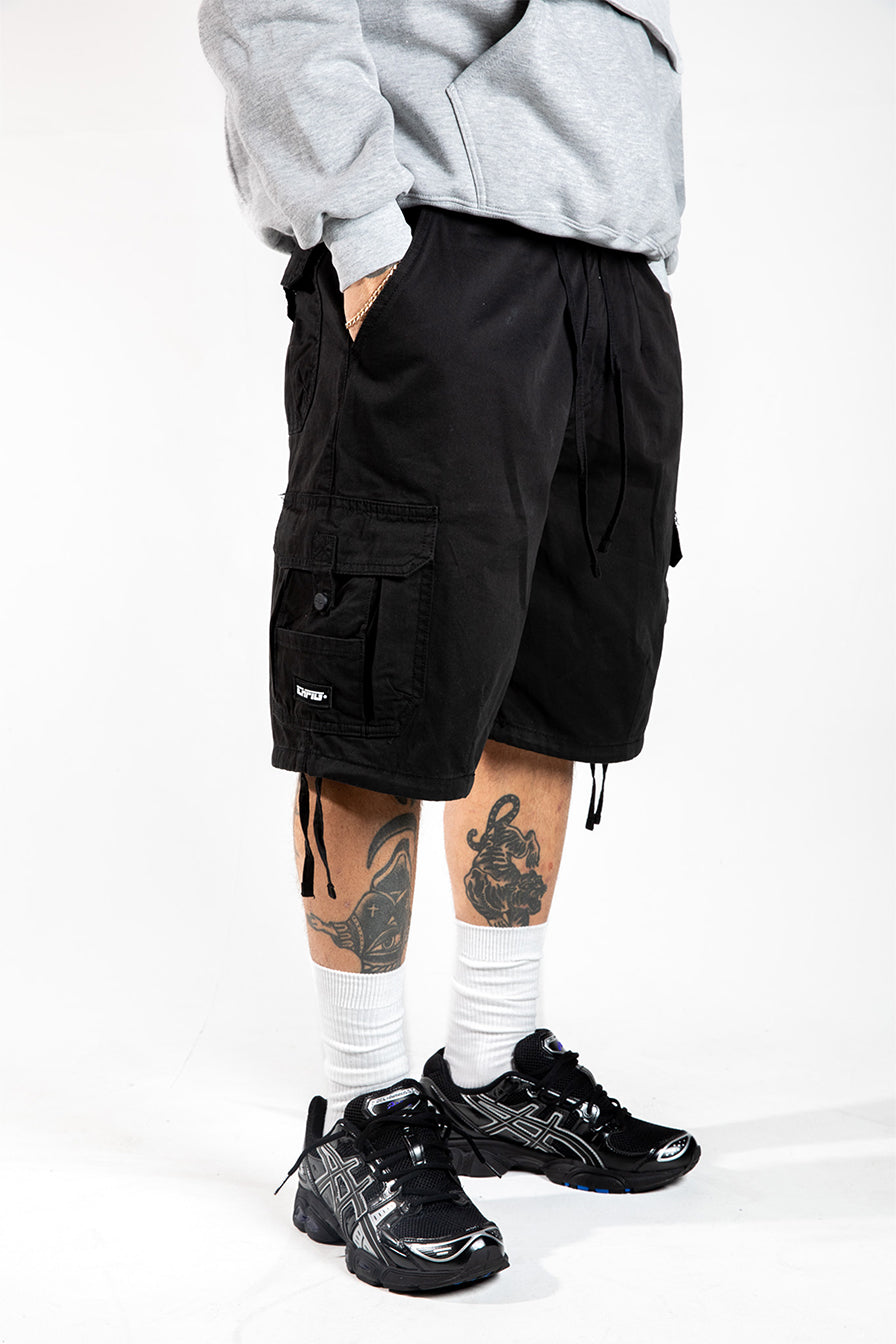 Para Cargo Shorts - Washed Black