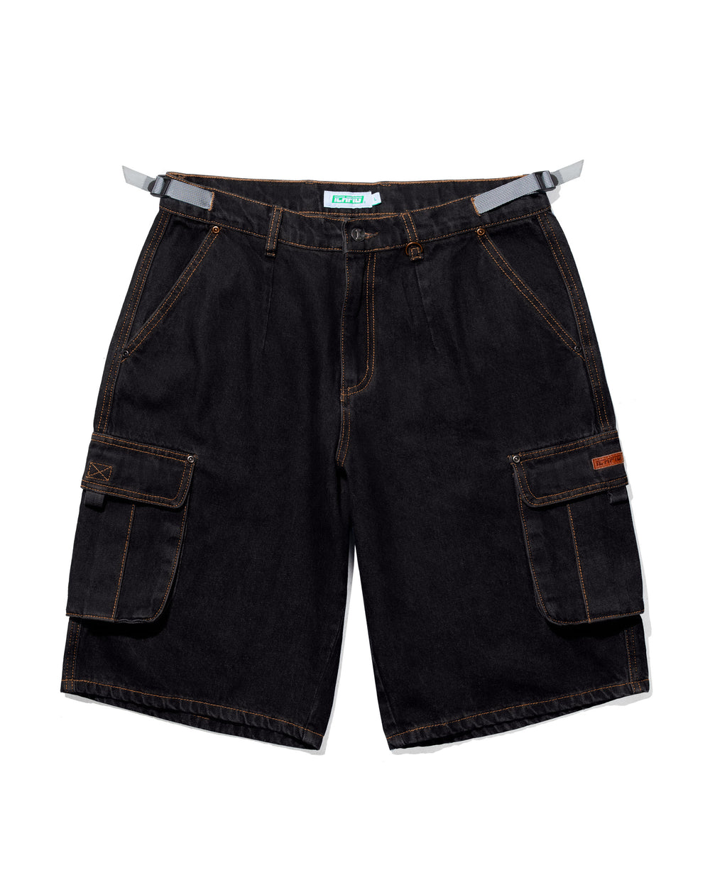 Denim Cargo Shorts - Black Overdye