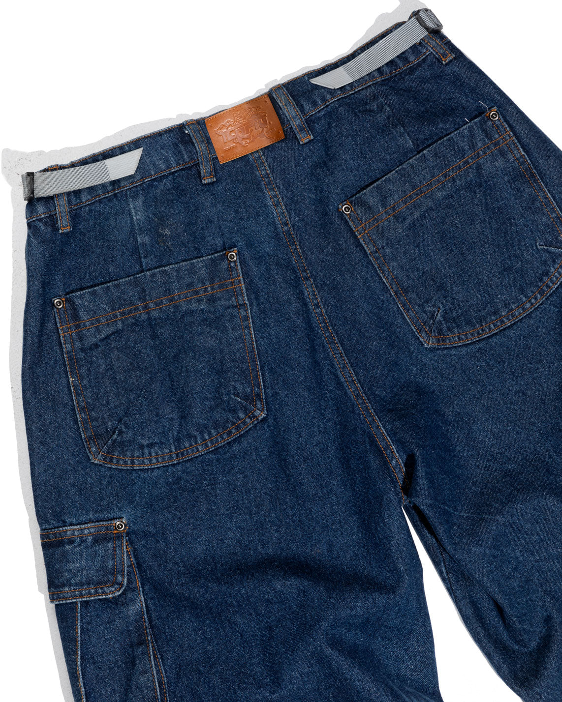 Denim Cargo Shorts - Washed Indigo