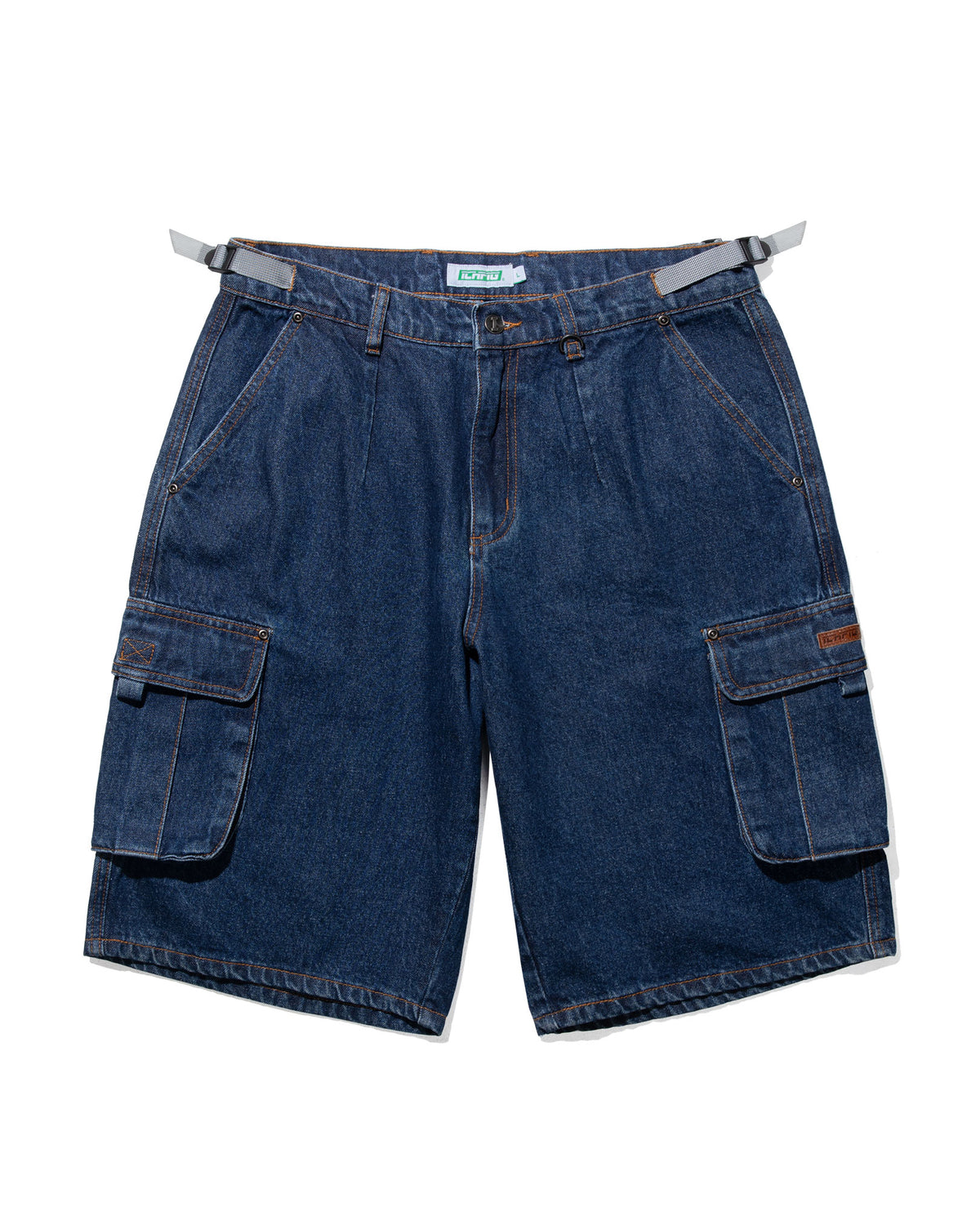 Denim Cargo Shorts - Washed Indigo