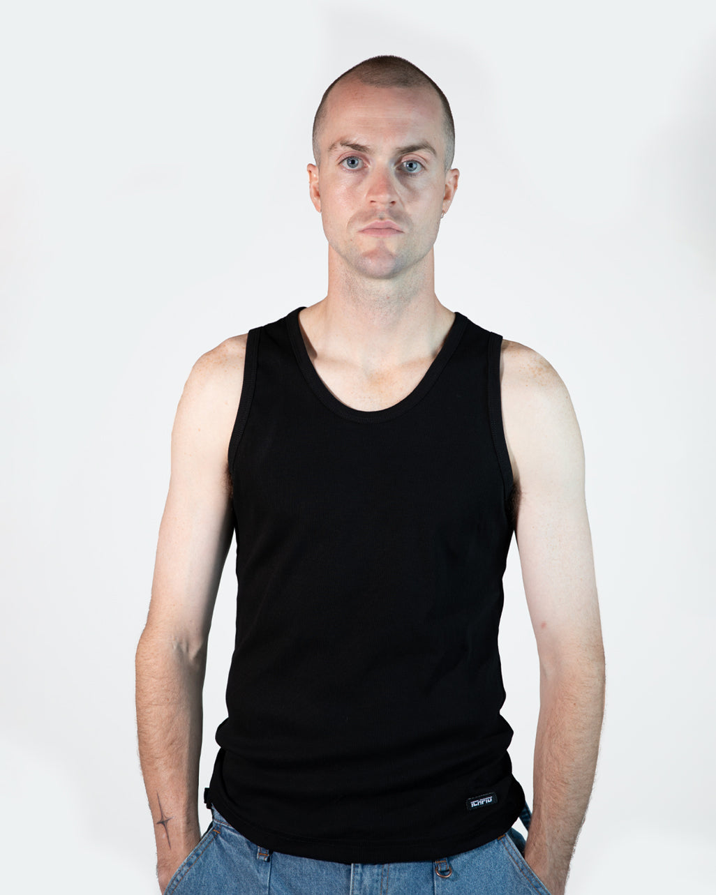 Pro Rib Singlet - Black