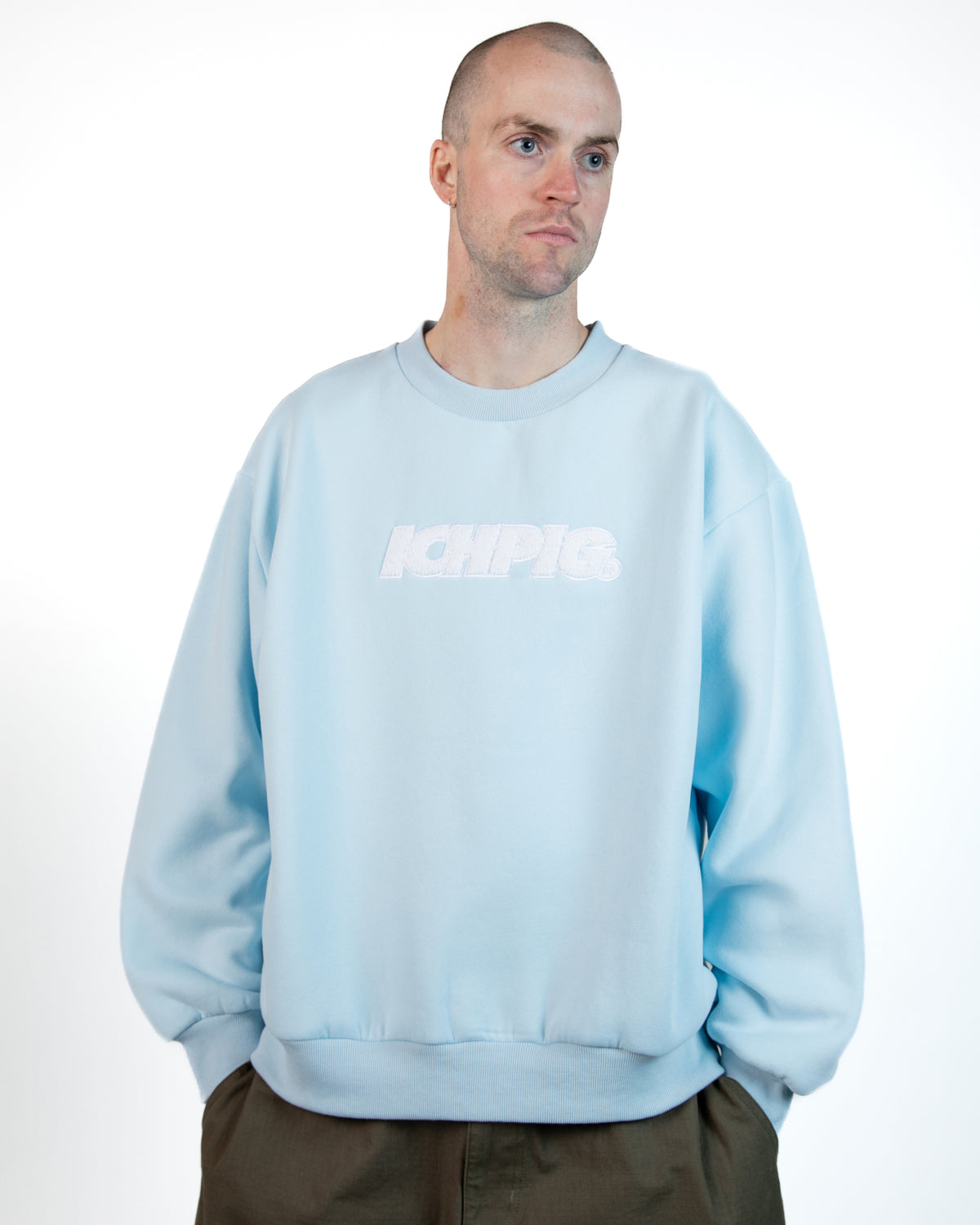 Sprinters Chenille Crew - Ice / White