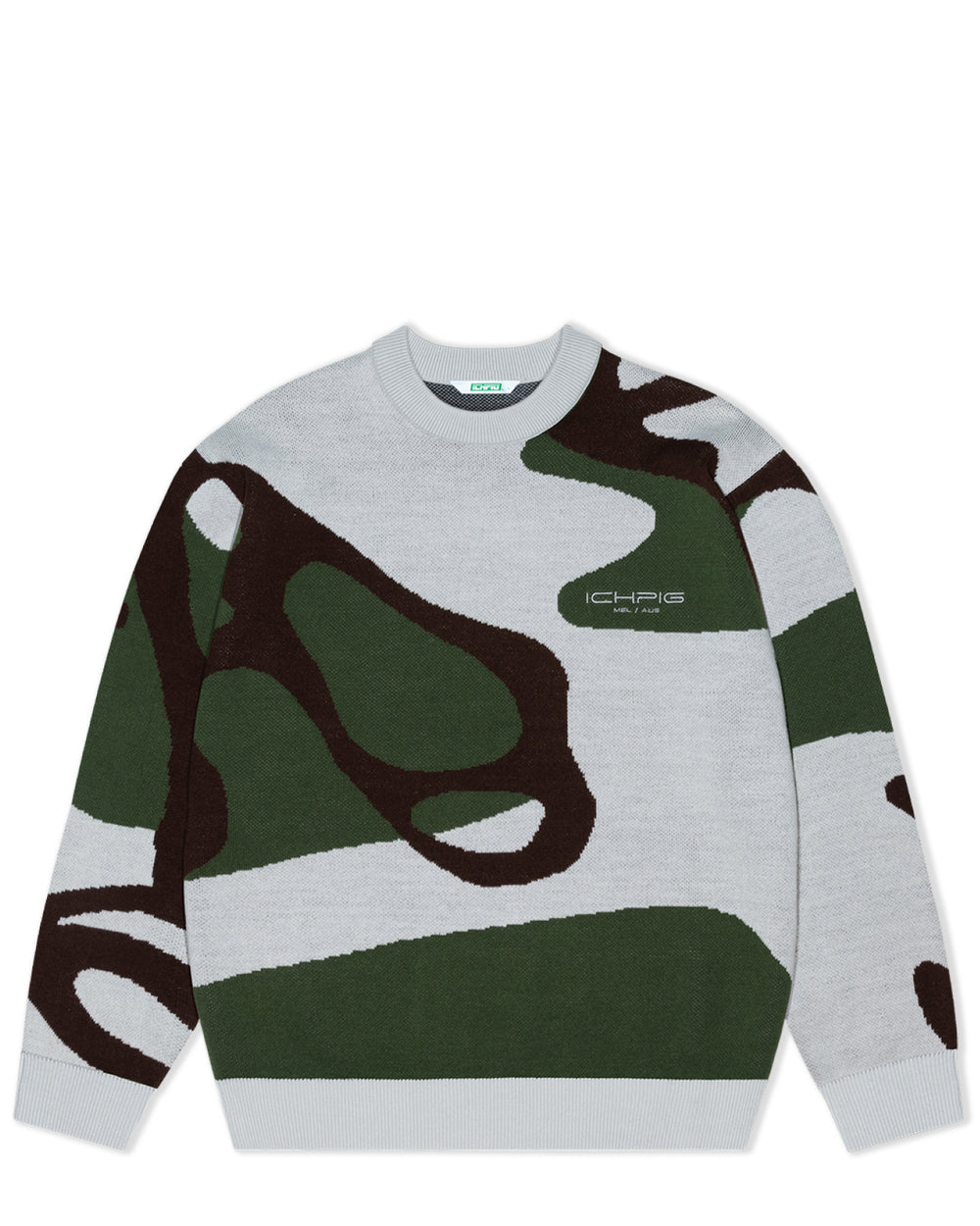 Glyph Knitted Crew - Eucalyptus