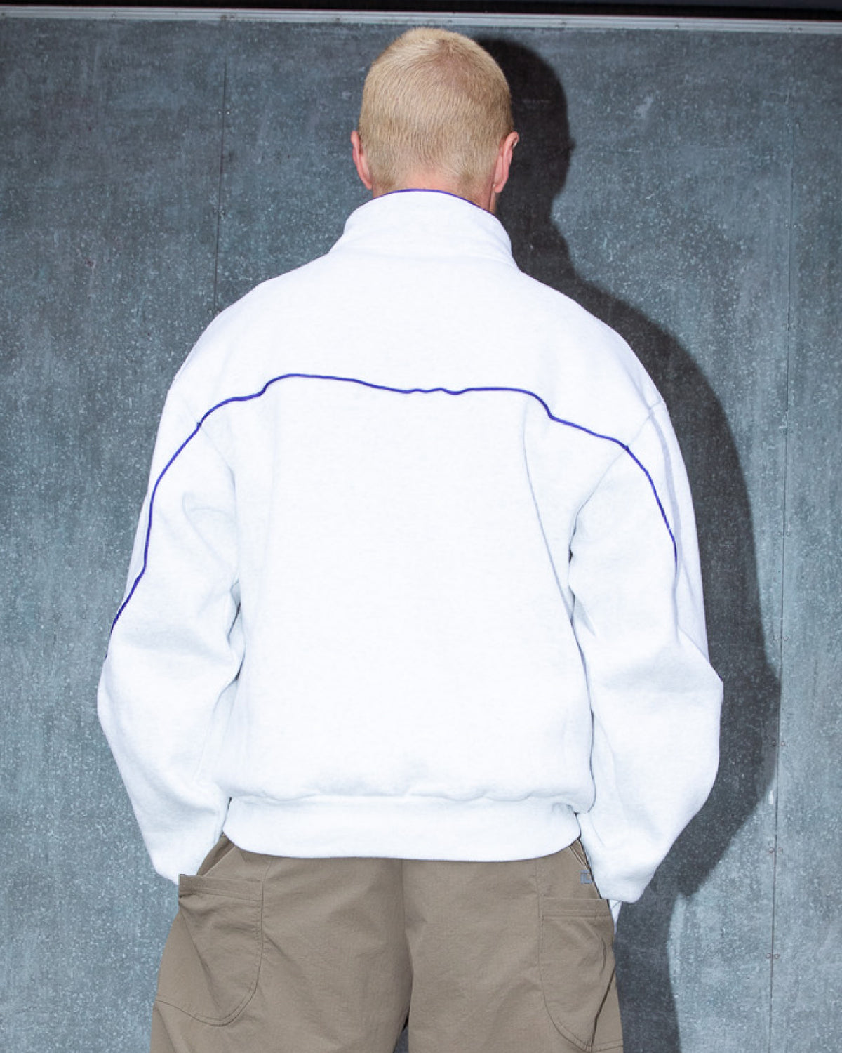 Genesis Panel 1/4 Zip - White Marle