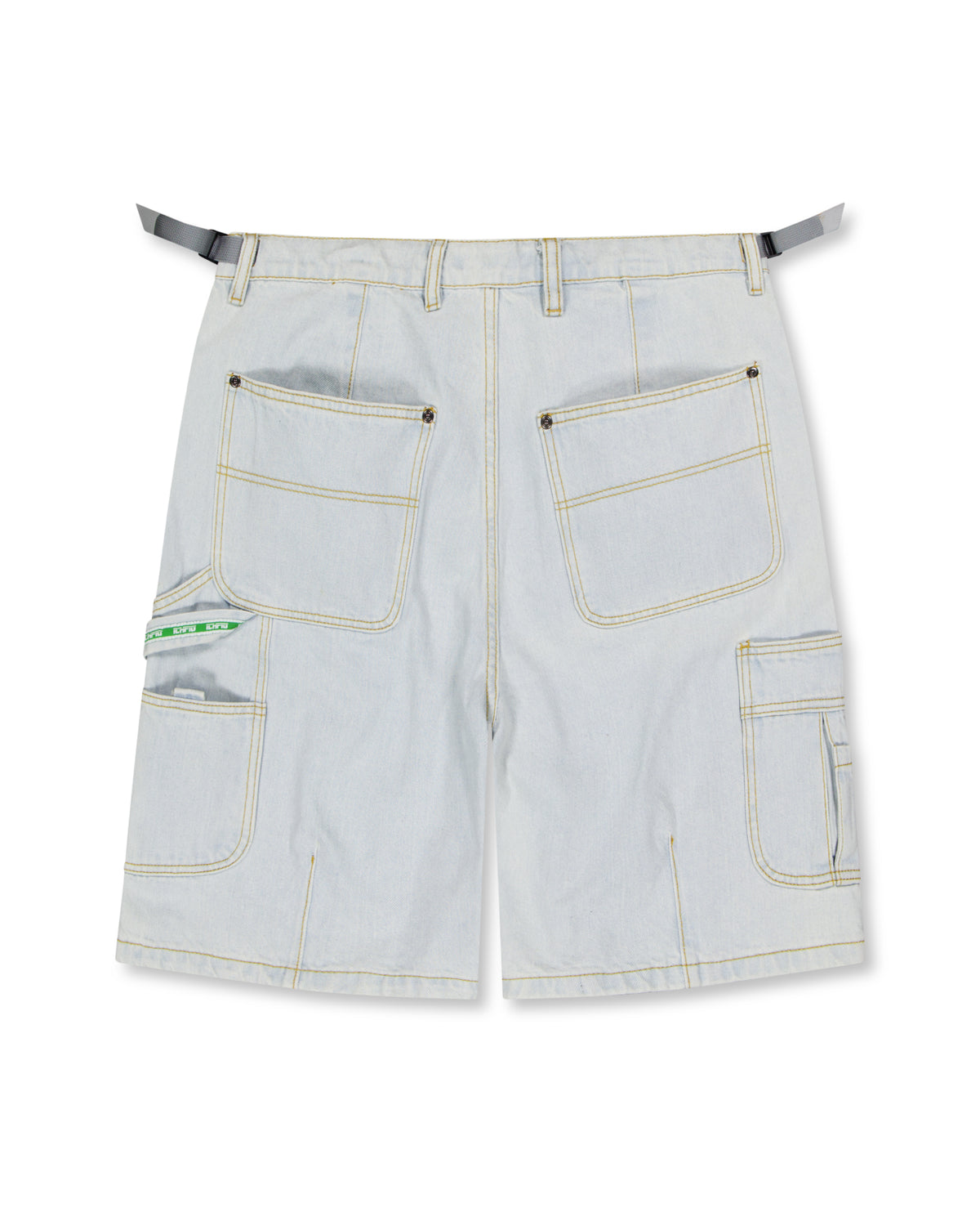 Denim Utility Shorts - Light Washed Indigo