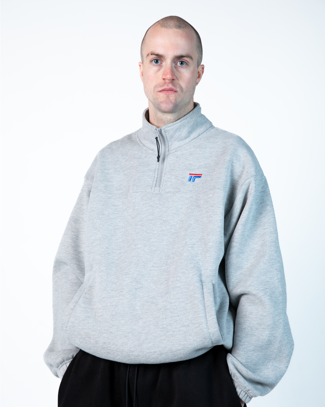 Strike Panel 1/4 Zip - Grey Marle