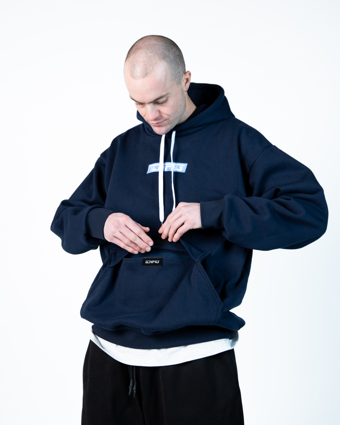 Strike Anorak Hood - Navy / Sky Blue