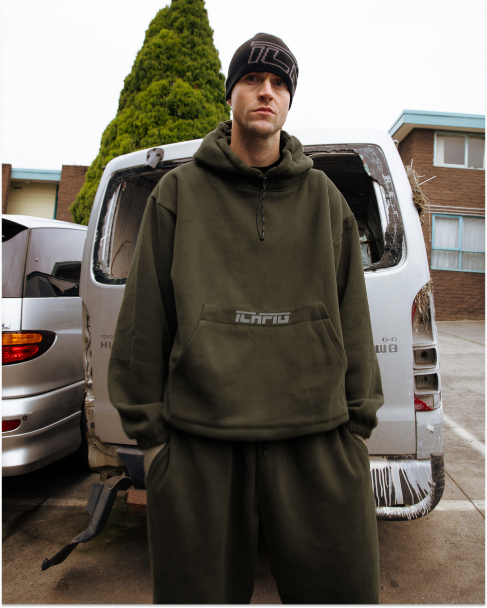 Strike Shot Cord Hood - Dark Olive