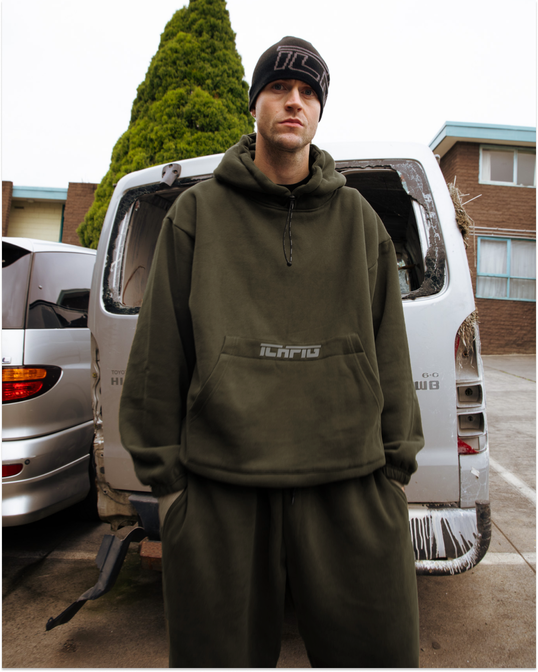 Strike Shot Cord Hood - Dark Olive