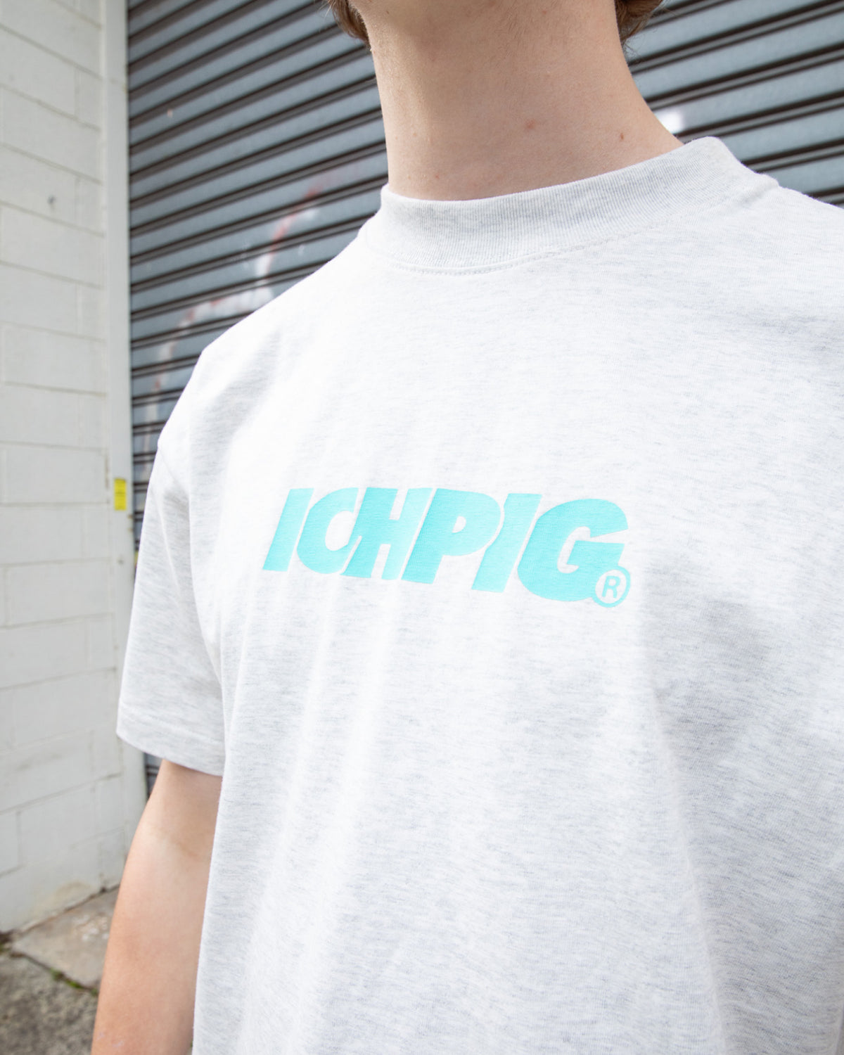 Sprinters Tee - White Marle / Teal