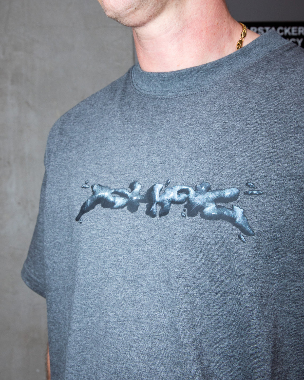 3D Groundbreak Tee - Charcoal Marle