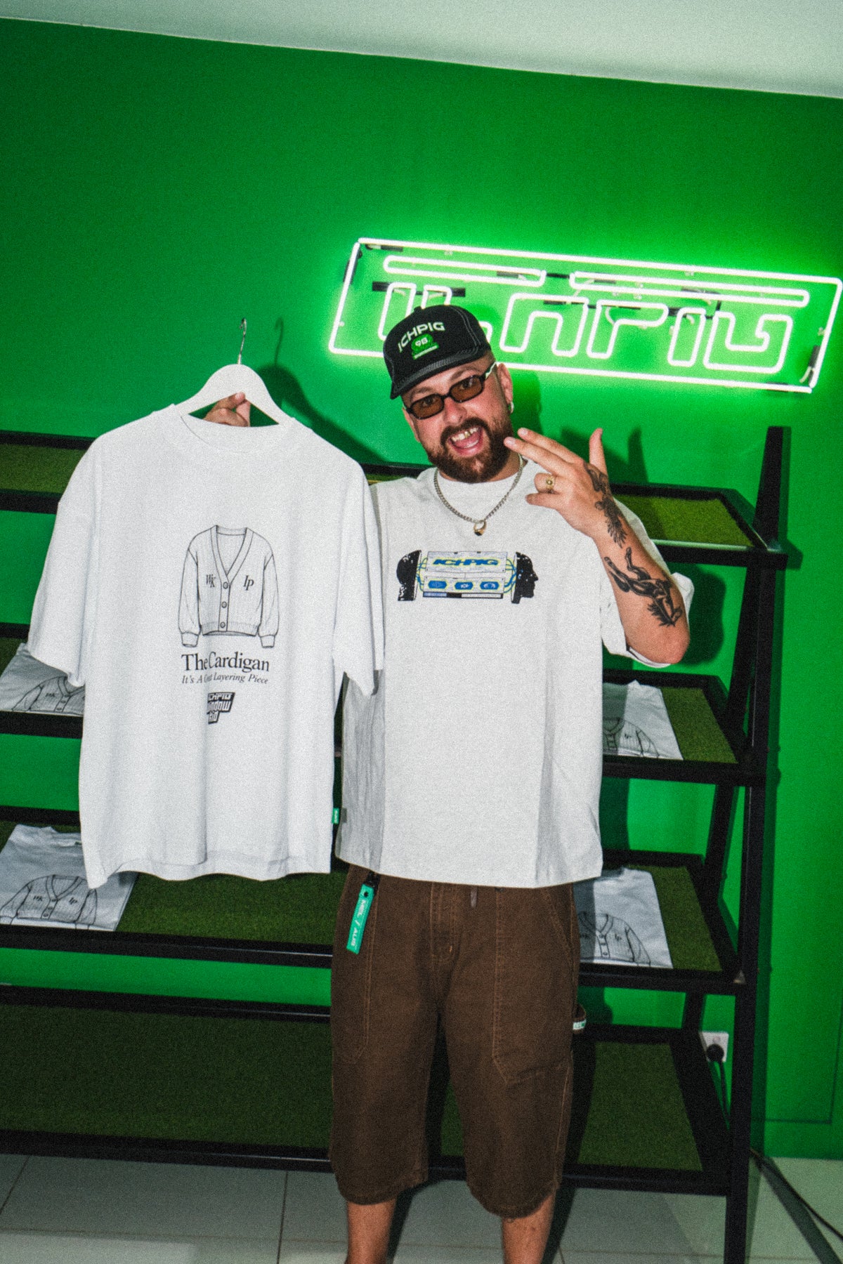 Window Kid Cardigan Tee - White