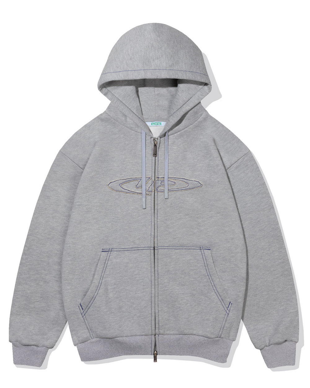 Optic Zip-Up Hood - Grey Marle