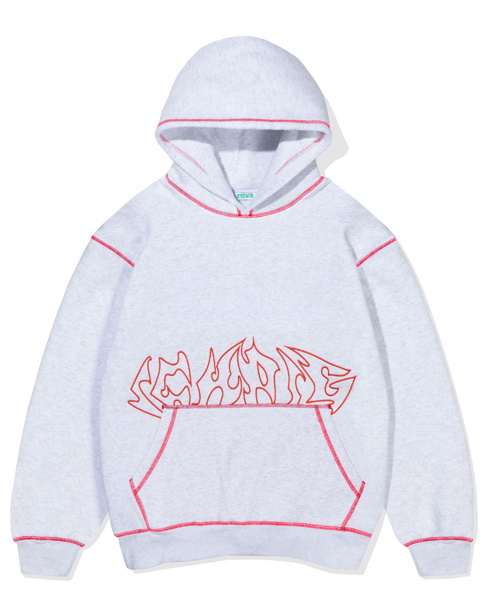 Razor Contrast Hood - White Marle