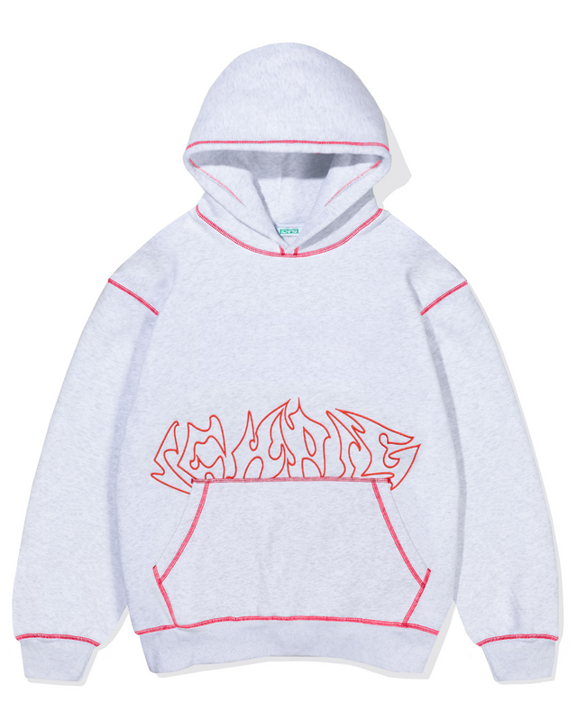 Razor Contrast Hood - White Marle