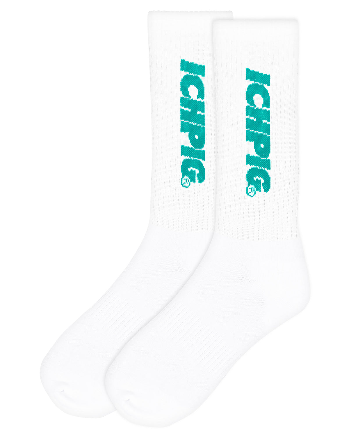 Sprinters Calf Socks - White / Teal