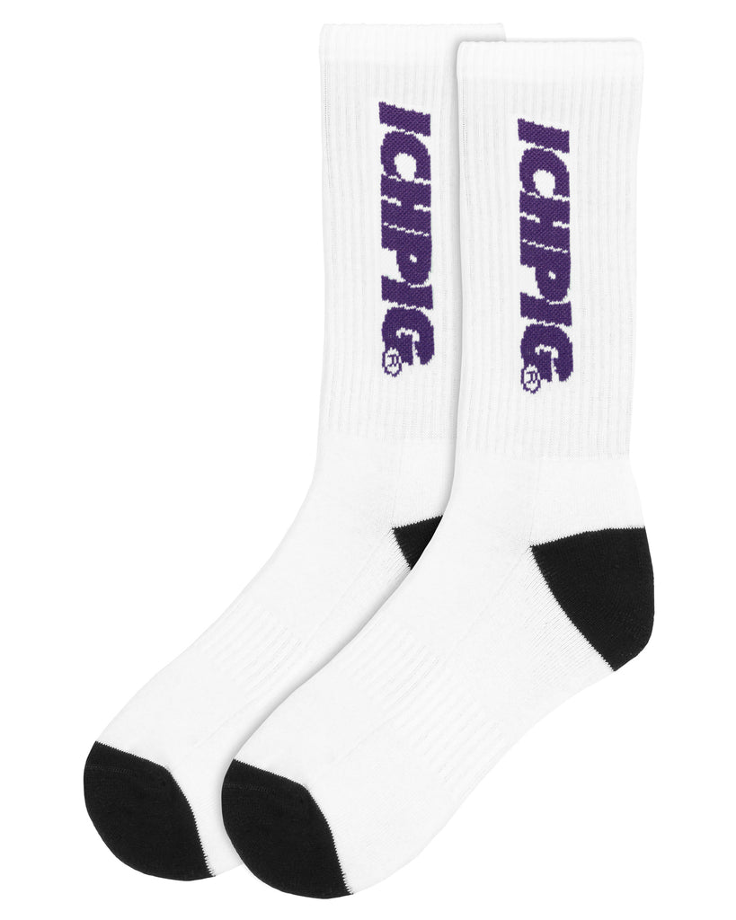 Sprinters Calf Socks - White / Purple
