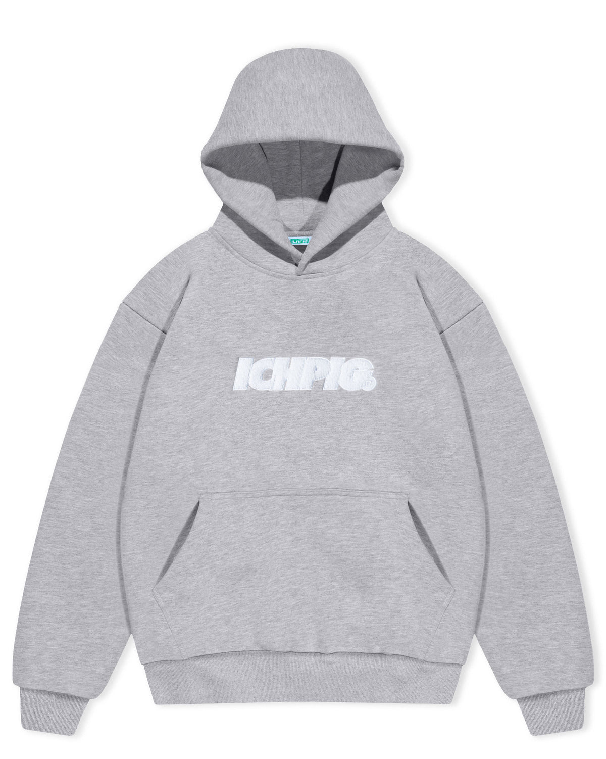 Sprinters Chenille Hood - Grey Marle / White