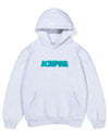 Sprinters Chenille Hood - White Marle / Teal