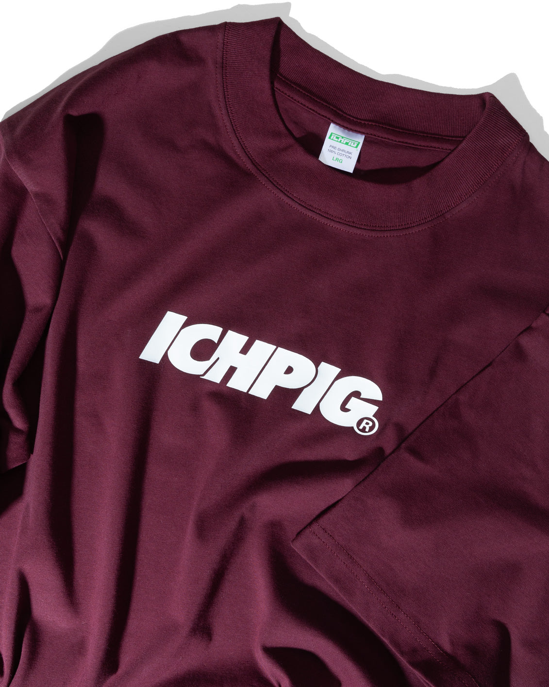 Sprinters Tee - Dark Maroon / White