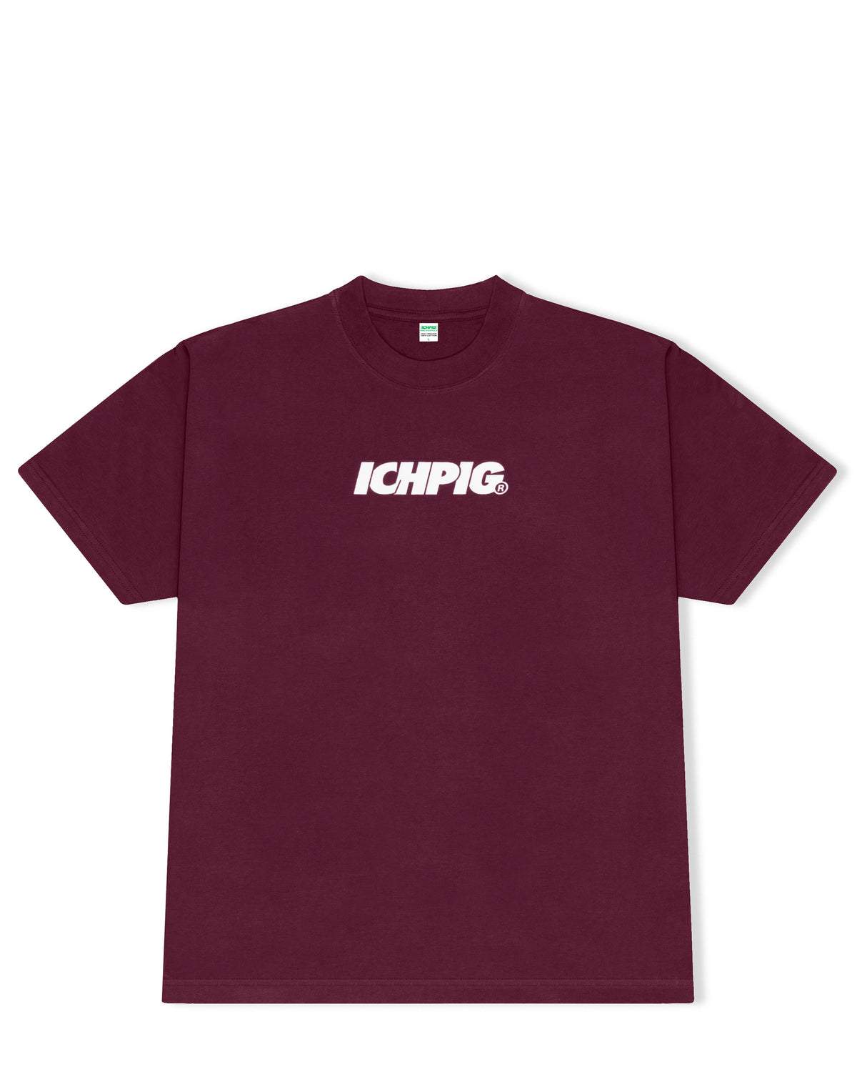 Sprinters Tee - Dark Maroon / White