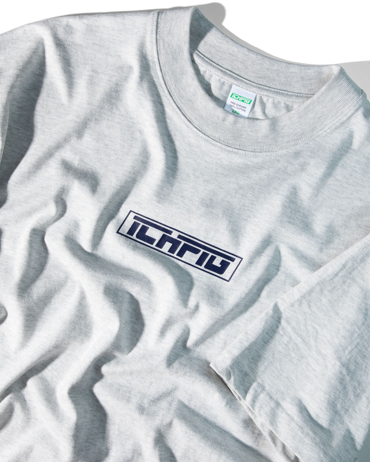 Strike Logo Tee - White Marle / Navy