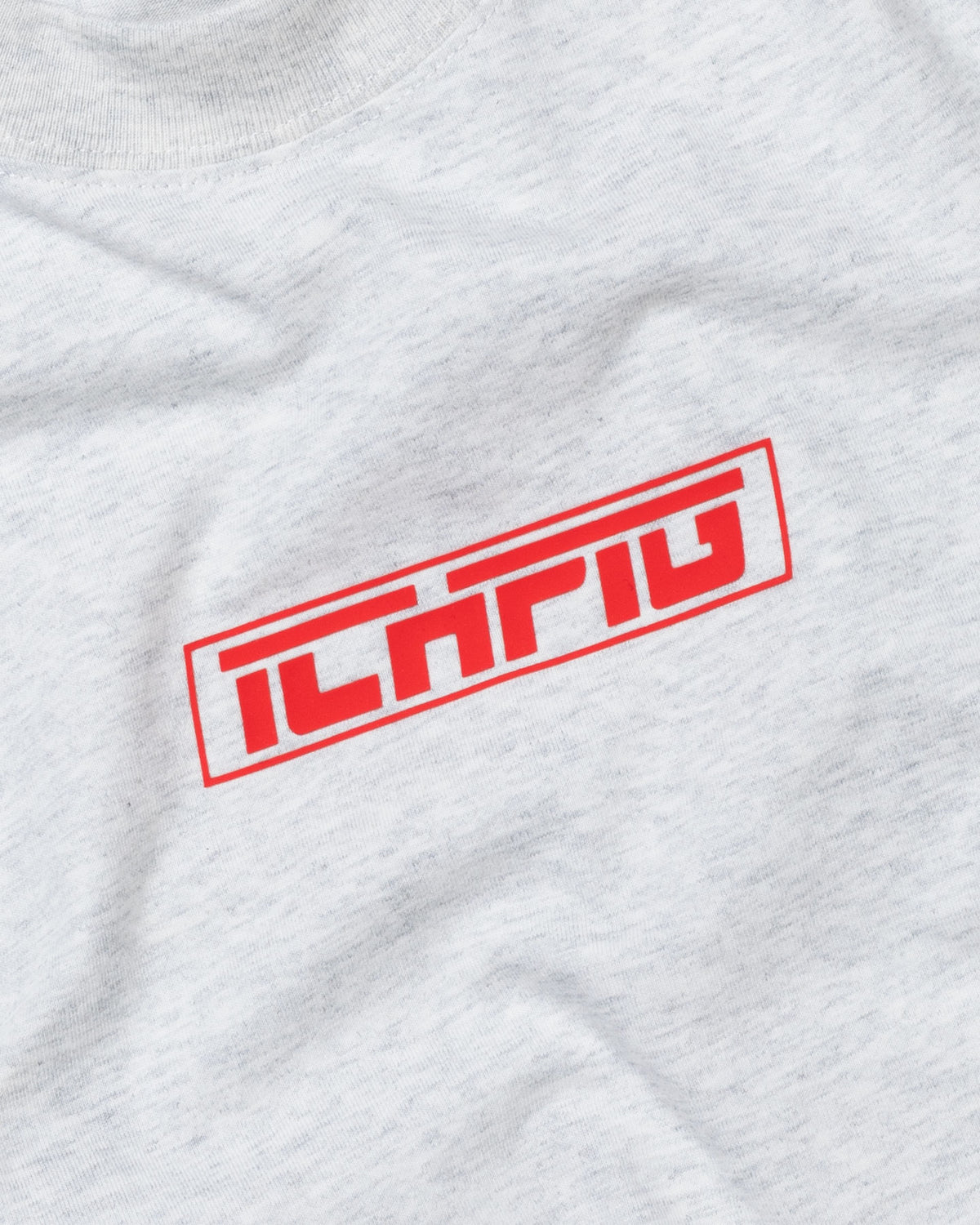 Strike Logo Tee - White Marle / Red