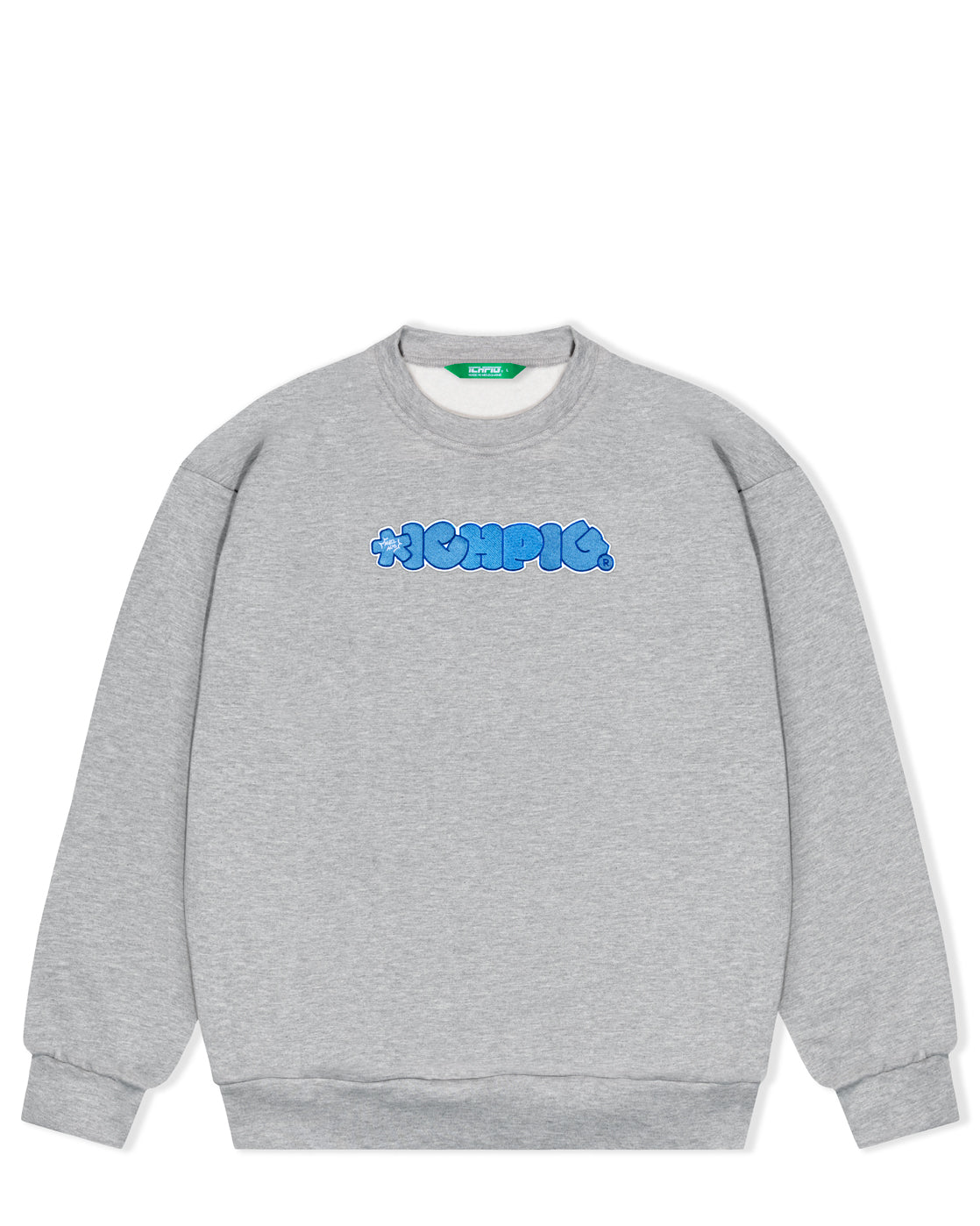 Throwie Embroidery Crew - Grey Marle